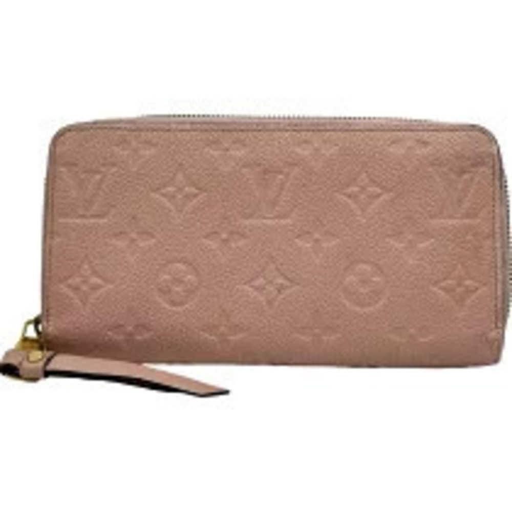 Louis Vuitton Zippy Wallet Rose Pink Poudre Empreinte Long